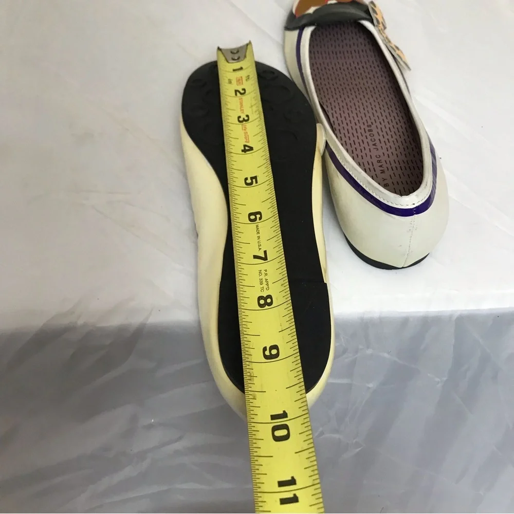 Marc by Marc Jacobs NEW Girl Cat Leather Ballet Flats Shoes Patent Rubber Soles - Picture 12 of 13